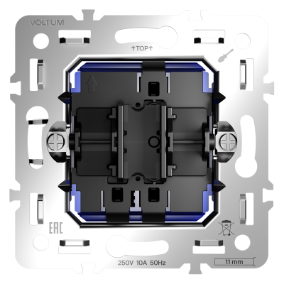 Механизм проходного переключателя одноклавишного 10А, S70, VLS0103M