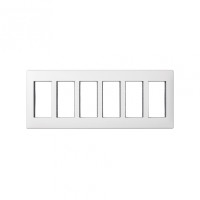 Simon Cima 500 Белая Рамка с суппортами на 6 модулей, 164х30х409мм, 9мм, 51010106-030
