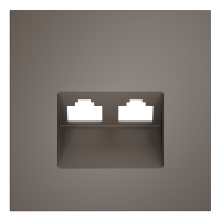 Накладка для розетки компьютерной двойной RJ45+RJ45 кат.6, S70 (капучино), VLS001414