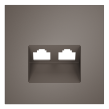 Накладка для розетки компьютерной двойной RJ45+RJ45 кат.6, S70 (капучино), VLS001414