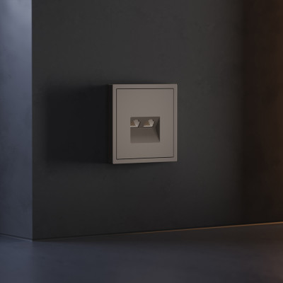 Накладка для розетки компьютерной двойной RJ45+RJ45 кат.6, S70 (капучино), VLS001414