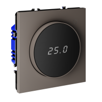 Терморегулятор электронный VOLTUM S70 с индикацией и датчиком, для теплого пола, (капучино), VLS070114