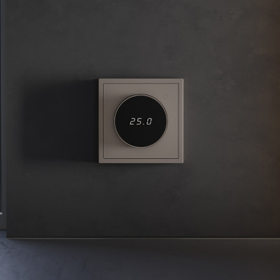 Терморегулятор электронный VOLTUM S70 с индикацией и датчиком, для теплого пола, (капучино), VLS070114