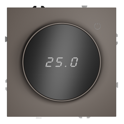 Терморегулятор электронный VOLTUM S70 с индикацией и датчиком, для теплого пола, (капучино), VLS070114