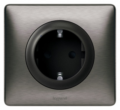 064838 - Celiane with NETATMO.Умная розетка 2К+З 16А 230В.Цвет Графит