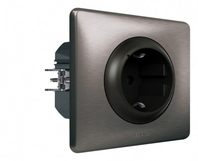 064838 - Celiane with NETATMO.Умная розетка 2К+З 16А 230В.Цвет Графит