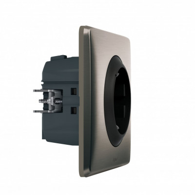 064838 - Celiane with NETATMO.Умная розетка 2К+З 16А 230В.Цвет Графит