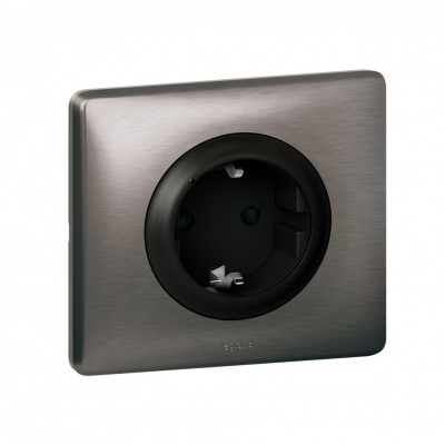 064838 - Celiane with NETATMO.Умная розетка 2К+З 16А 230В.Цвет Графит