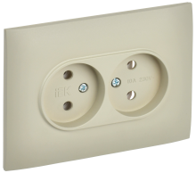 SKANDY Роз. 2-я без з/к/ш 10А в сб. SK-R10B беж. IEK, SK-R20-10-K10-F