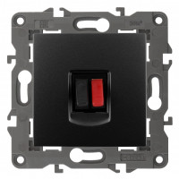 ЭРА 14-3111-05 Elegance Антрацит Розетка Аудио одиночная