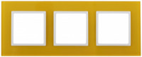 ЭРА 14-5103-21 Elegance Желтый/белый Стекло Рамка 3-ая