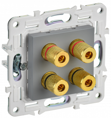 SKANDY Аудиорозетка 4-мест. SK-A01Gr сер. IEK, SK-S40-K03