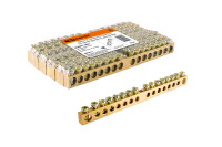 Шина "N" нулевая 8х12мм 16/1 (16 групп/крепеж по центру) TDM Electric, SQ0801-0052