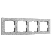 Werkel W0042406/ Рамка на 4 поста Hammer (серебряный), a052524