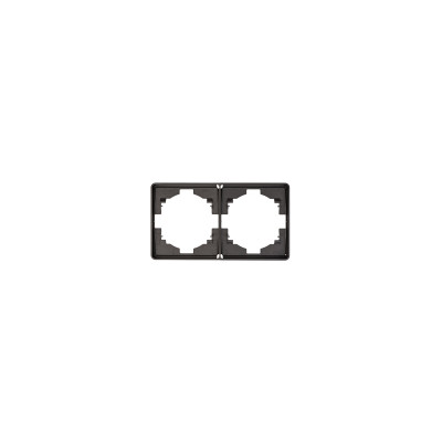 Рамка ROUND 2-постовая титан KRANZ, KR-78-0752-2