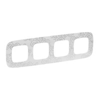 Legrand Valena ALLURE.Рамка "Нарцисс хром".4-постовая универсальная, 754344