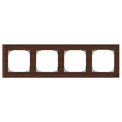 8574 WN - Рамка 4-постовая, серия SKY, цвет дерево венге - 2CLA857400A2101