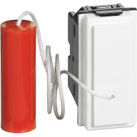 KW4033 Bticino LIVING NOW. Переключатель со шнурком 1 модуль.Цвет Белый., KW4033