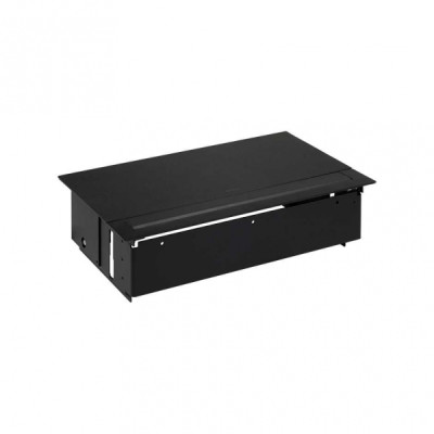 Simon 400 Врезной x5 розеточный блок, планка, 2x2P+E, 2x2P+E UPS, 2хRJ45, черный,, 45502220-138