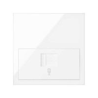 Simon 10020106-130 Кит 1 пост, фронт. Накладка на 1 розетку RJ45 цвета белый глянец S100