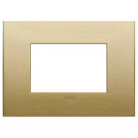 Vimar Накладка Classic на 3 модуля латунь зачищенная щеткой, 19653.12.01