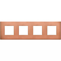 Vimar Накладка на Eikon Exe на 8 модулей (2+2+2+2) расстояние между центрами 71мм, сатинированная медь, 22669.86