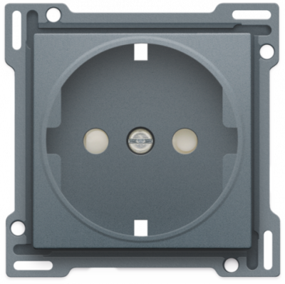 Niko Свинцово-серый Накладка розетки с шт., с/з, 220-66901