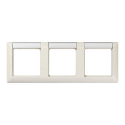 Рамка 3-кратная с полем для надписи для горизонтальной установки; слоновая кость, AS5830NA