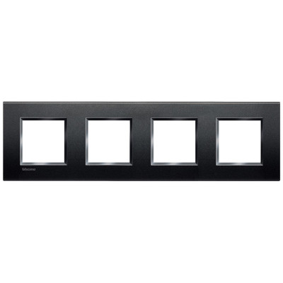 LNA4802M4AR LNA4802M4AR - Livinglight Рамка прямоугольная, 4 поста, цвет Антрацит, Bticino