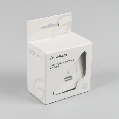 049839 - Механизм USB розетки SCT-MUAC-PL-WH-V (5V, 3A, QC4) (Arlight, -)