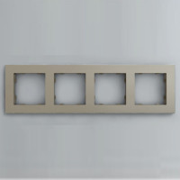 IRIDIUM Рамка на 4 пост, шампань, Berlin 01, 01P403