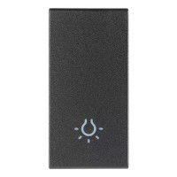 Vimar Клавиша на 1 модуль с симв с симв "лампа", серая, 19021.L Vimar Клавиша на 1 модуль с симв с симв "лампа", серая, 19021.L