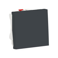 NU320654 - SE UNICA MODULAR ВЫКЛЮЧАТЕЛЬ 1-клавишный, кнопочный, сх. 1, 10 A, 2 модуля АНТРАЦИТ, Schneider Electric