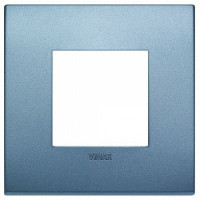 Vimar Накладка CLASSIC на 2 модуля синяя матовая, 19642.76