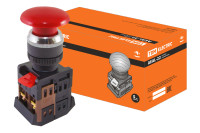 Кнопка AEAL-22 "Грибок"с фиксацией красный d22мм 230В 1з+1р TDM Electric, SQ0704-0020 Кнопка AEAL-22 "Грибок"с фиксацией красный d22мм 230В 1з+1р TDM Electric, SQ0704-0020