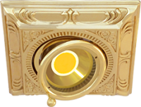 FD1024COB Fede Светильник встраиваемый поворотный SIENA, Bright Gold