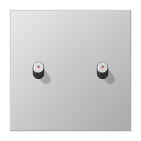 Центральная плата, 1 пост, 2 тумблера, цилиндр c окошком; металл; алюминий; серия LS, AL12-5KOR0