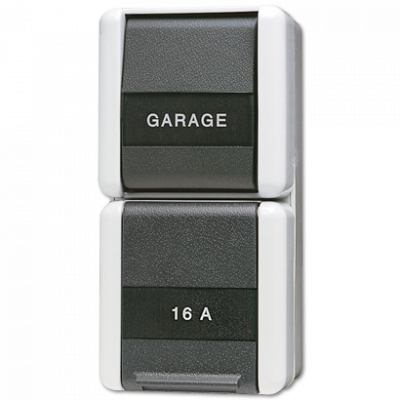 Комбинация - розетка универсальный выключатель; для накладного монтажа IP44, 876NAW