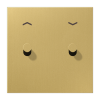 Центральная плата с символом «стрелки», 1 пост, 2 тумблера,конус; металлическое исполнение; латунь классик; серия LS, ME12-5PCK25