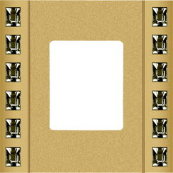 FD01281OR Fede Crystal De Luxe Decor Рамка 1-ная, Real Gold