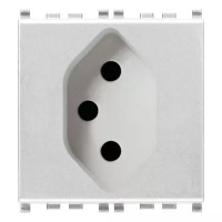 Vimar Розетка SICURY 2P+T 10A Швецарский стандарт, серебро матовое, 20226.N