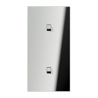 Центральная плата, 2 поста, для вертикальной установки, тумблеры 1+1,куб; металлическое исполнение; хром; серия LS, GCR12-20E22