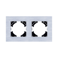 Рамка 2-постовая, серебро Kollinger Reflex AL RA2SR