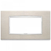 20654.C91 - Vimar Накладка классика для 4 модуля нержавеющая сталь натуральная зашкуреная 20654.C91 - Vimar Накладка классика для 4 модуля нержавеющая сталь натуральная зашкуреная