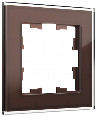 BRITE Рамка 1-мест. РУ-1-2-БрТБ стекло бр. IEK, BR-M12-G-K45