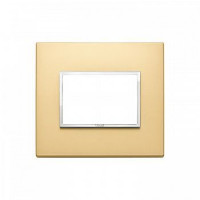 21653.10 - Vimar Накладка Eikon Evo на 3 модуля, сатинированное золото