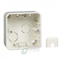 коробка для открыт монтажа, 1 пост бел.