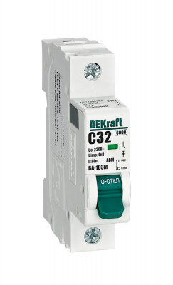 DEKraft Авт. выкл. без теплозащиты 1P 32А х-ка C 6кА ВА-103M