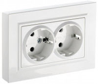 BRITE Роз. 2-я с з/к без з/ш 16А в сб. РС12-3-БрБ бел. IEK, BR-R21-16-K01-F