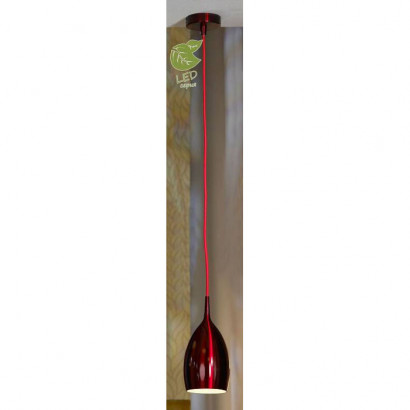 LUSSOLE COLLINA Подвесной светильник, цвет основания - красный, плафон - металл (цвет - красный), 1x6W E14, GRLSQ-0716-01
